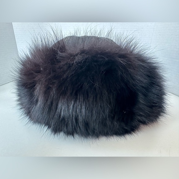 vintage fur crown cap winnipeg canada leather fur main image 5